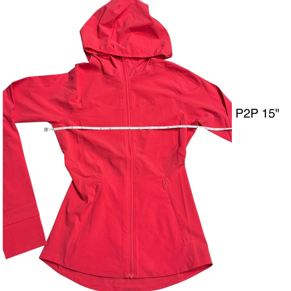Lululemon Mist Over Windbreaker Lip Gloss Pink Hooded Jacket Women's Size 0 NWOT - Picture 6 of 9